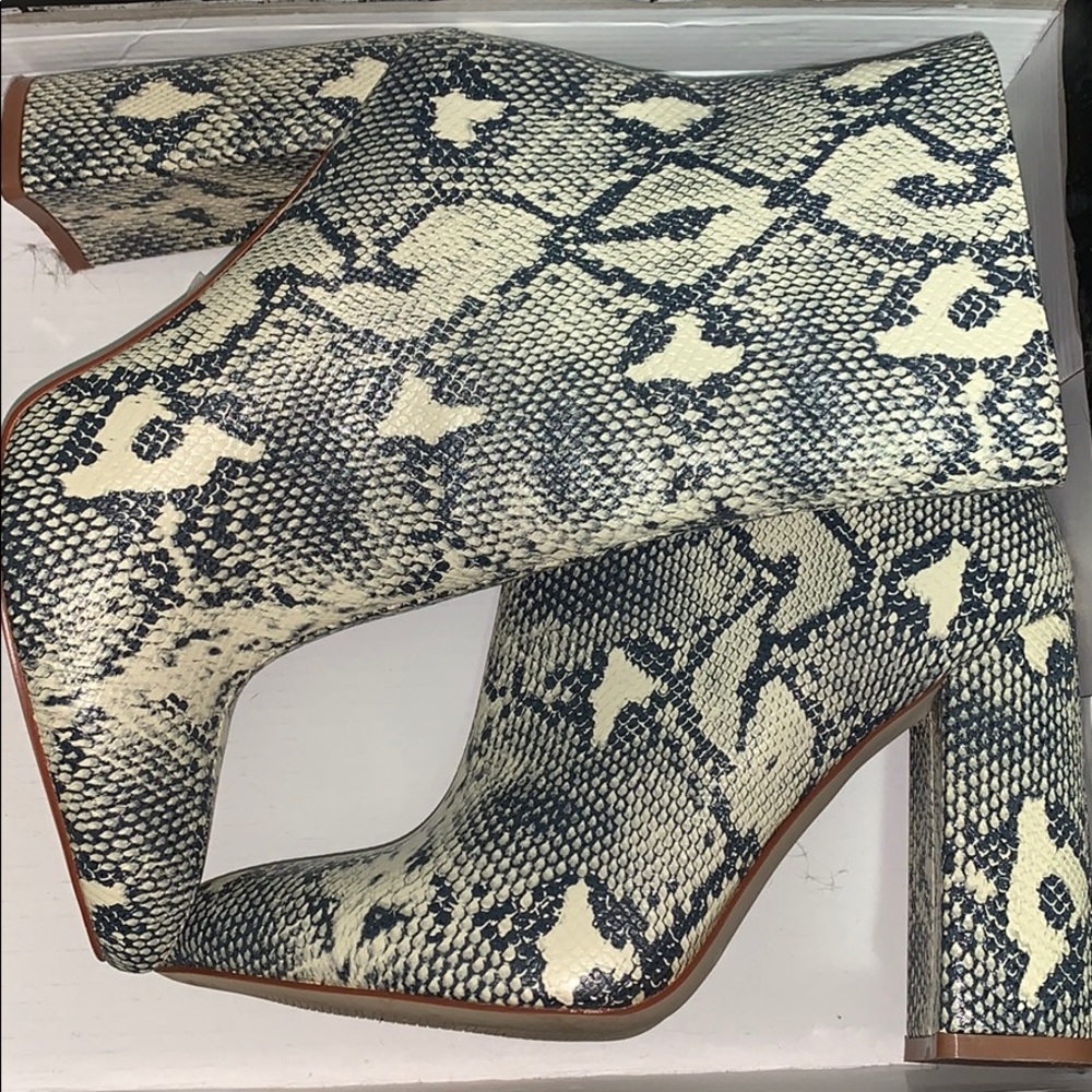 Snake skin booties